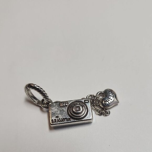 Brighton Camera Charm Dangle Jewelry Silver Tone Cheese Photography - Picture 2 of 3